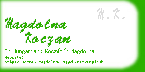 magdolna koczan business card